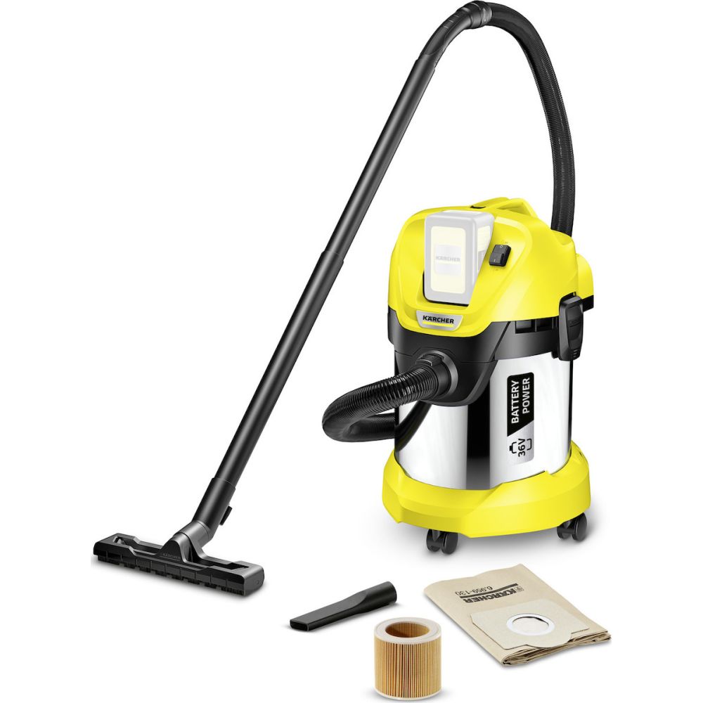 Φωτογραφία προϊόντος: Karcher WD 3 Battery Premium Σκούπα Υγρών / Στερεών 300W με Κάδο 17lt (χωρίς φορτιστή και μπαταρία)