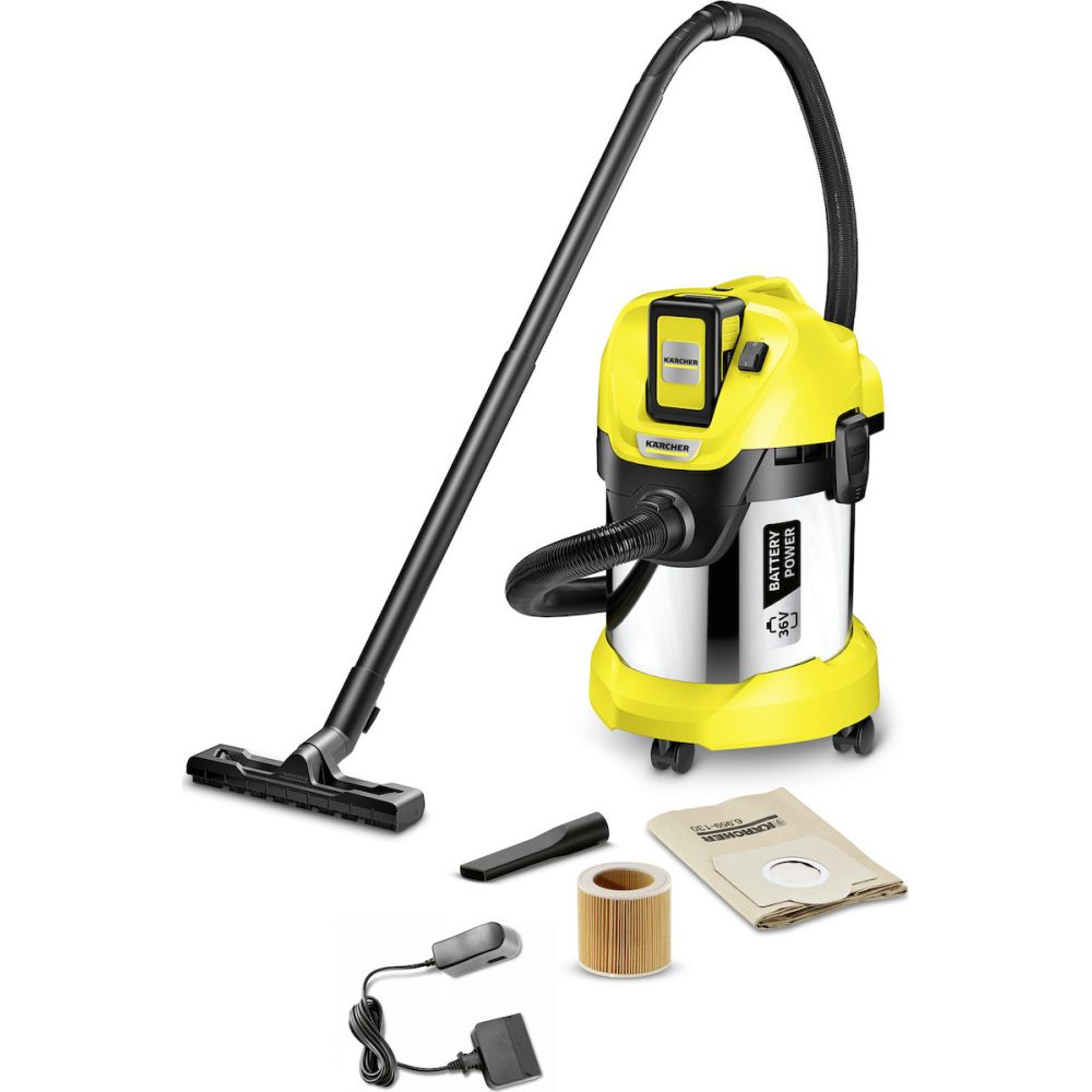 Φωτογραφία προϊόντος: Karcher WD 3 Battery Premium Set Σκούπα Υγρών/Στερεών 300W με κάδο 17lt (MPN 1.629-951.0)