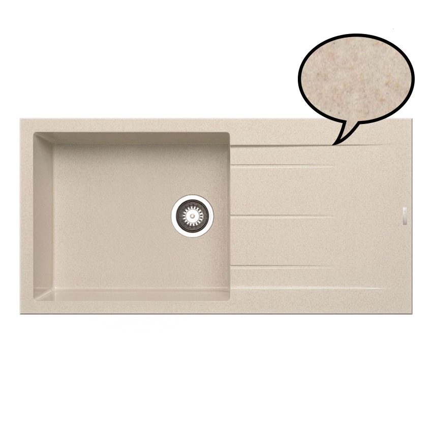 Φωτογραφία προϊόντος: Νεροχύτης PYRAGRANITE Pyramis ALAZIA PLUS 100x50 Beige 1B 1D 079814011
