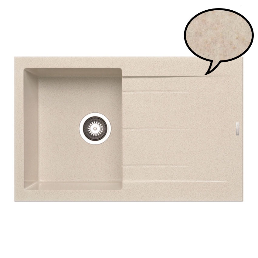 Φωτογραφία προϊόντος: Νεροχύτης PYRAGRANITE Pyramis ALAZIA Beige 79x50 1B 1D 079810711