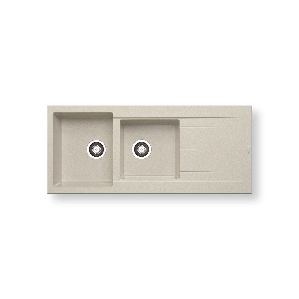 Φωτογραφία προϊόντος: Νεροχύτης PYRAGRANITE Pyramis ALAZIA Beige (116×50) 1 3/4B 1D