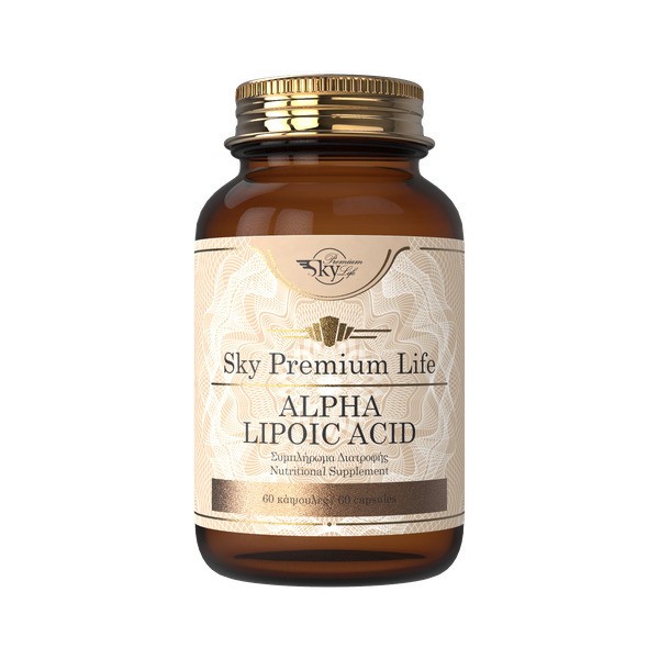 Φωτογραφία προϊόντος: Sky Premium Life Alpha Lipoic Acid 600mg Συμπλήρωμα Διατροφής Με Α-Λιποϊκό Οξύ για Αντιοξειδωτική Δράση, 60caps