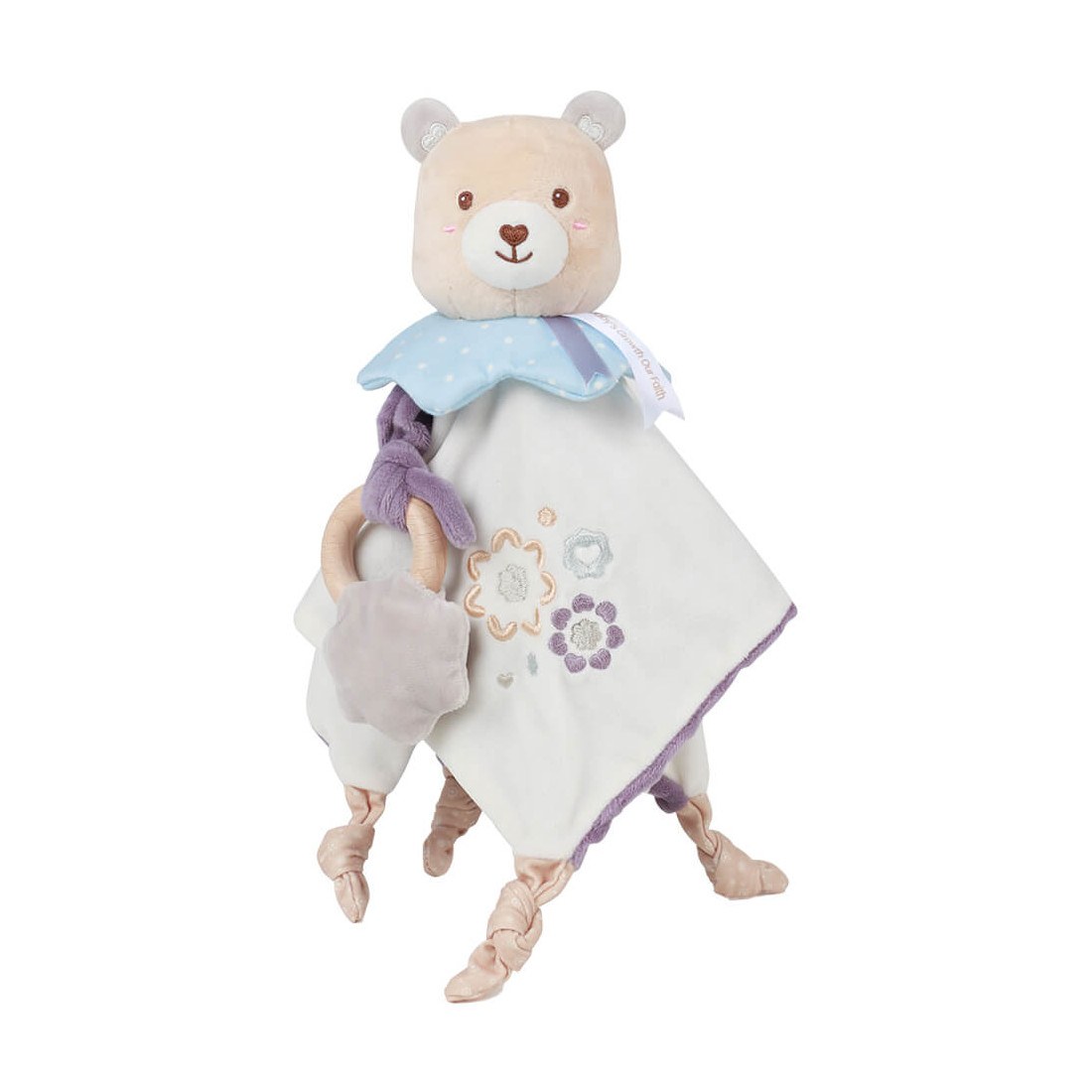 Φωτογραφία προϊόντος: Bebe Stars Μαλακό Πανάκι Teddy Flower Nani Cuddle & Teether 60-108