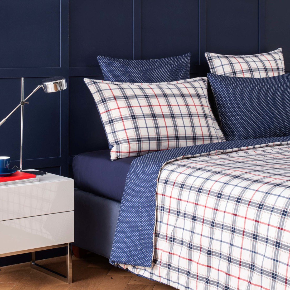 Φωτογραφία προϊόντος: Παπλωματοθήκη King Size Tommy Hilfiger Coastal Καρώ Μπλε/Μπεζ 260x240