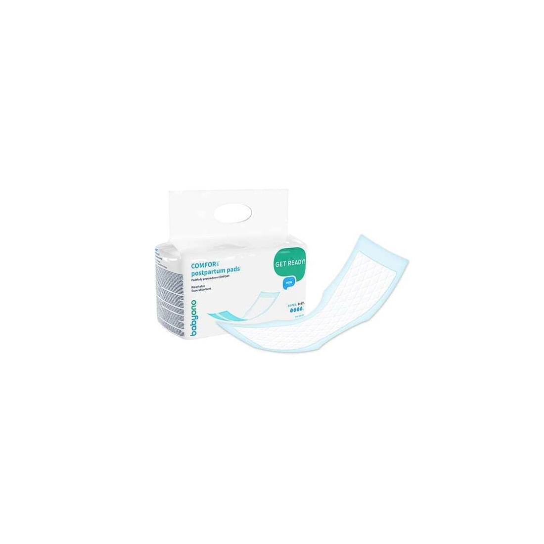 Φωτογραφία προϊόντος: Σερβιέτες Λοχείας BabyOno Comfort 10τεμ BN597