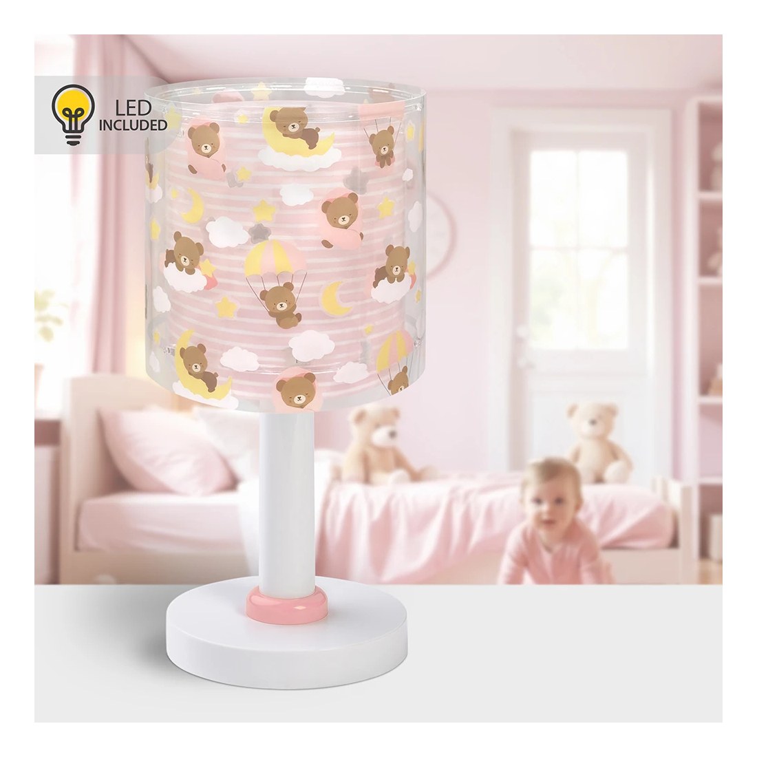Φωτογραφία προϊόντος: Ango Baby Teddy Pink επιτραπέζιο φωτιστικό (41571S)