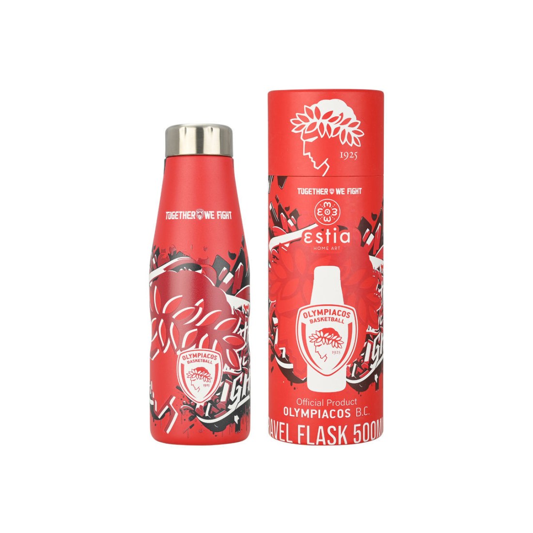 Φωτογραφία προϊόντος: Estia Θερμός Travel Flask Olympiacos Bc Edition Together We Fight 500Ml