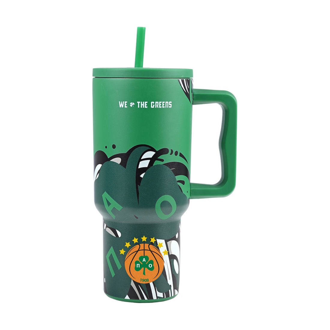 Φωτογραφία προϊόντος: Estia Θερμός Straw Tumbler Xl Panathinaikos Bc Edition We The Greens 900Ml