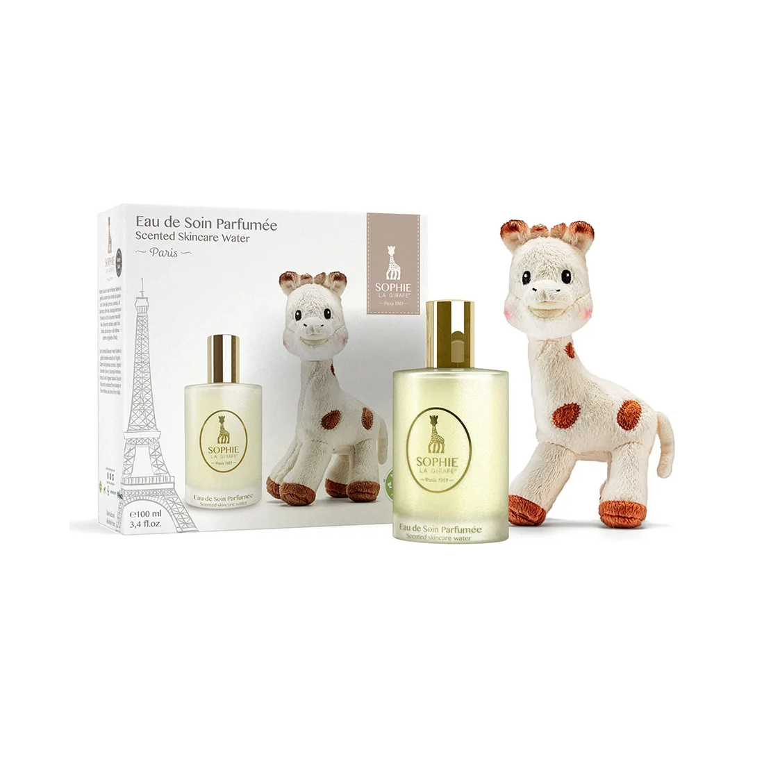 Φωτογραφία προϊόντος: ΣΕΤ ΔΩΡΟΥ Eau de Soin (100 ml) Parfumee Sophie la girafe® plush PSG5310