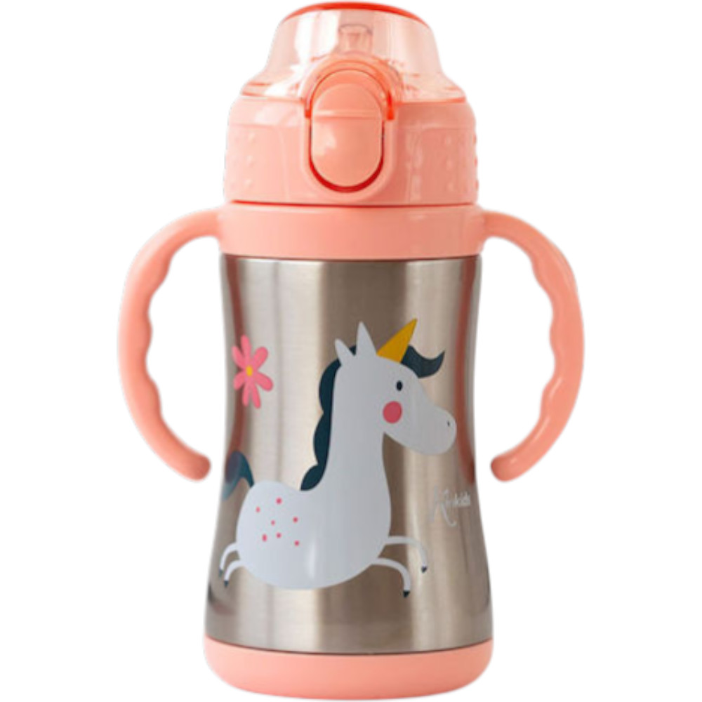 Φωτογραφία προϊόντος: Pink My Little Unicorn, Παγούρι Θερμός με Λαβές 280ml - Kiokids (MPN 5052)