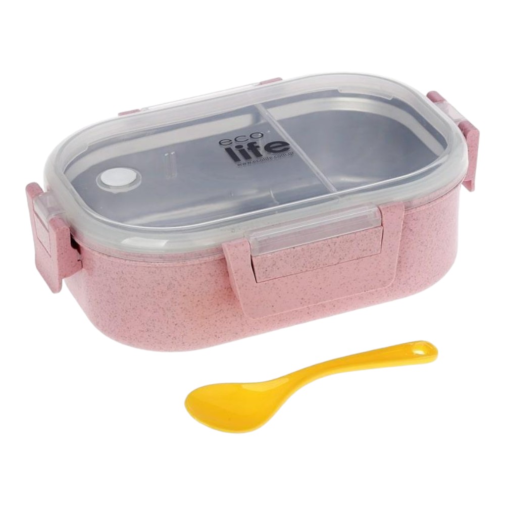 Φωτογραφία προϊόντος: Ecolife Light Pink Φαγητοδοχείο 900ml | Με Χώρισμα