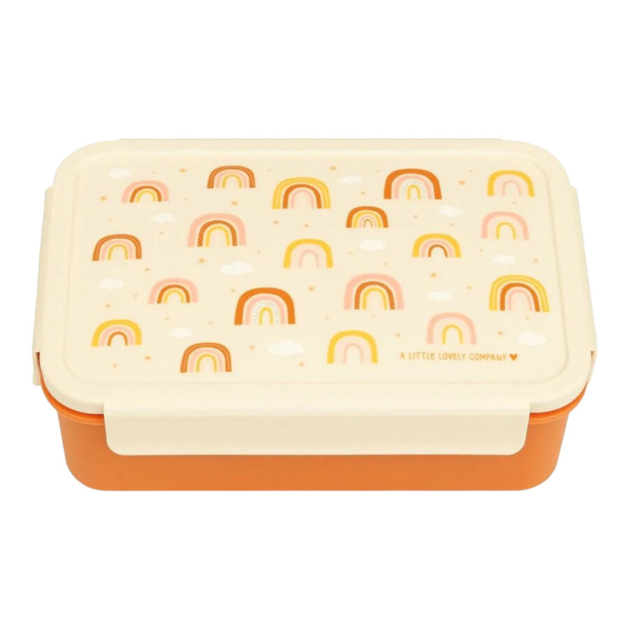 Φωτογραφία προϊόντος: A Little Lovely Company Δοχείο φαγητού Bento Lunch box: Rainbows (BBRAOR63)