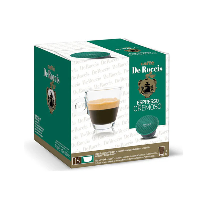 Φωτογραφία προϊόντος: Caffe De Roccis Espresso Cremoso Dolce Gusto κάψουλες - 16 τεμάχια