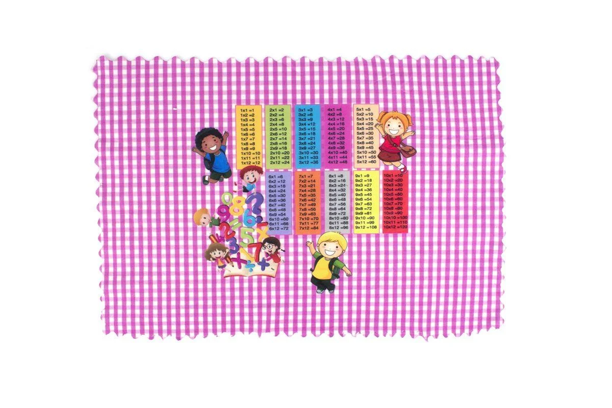 Φωτογραφία προϊόντος: Dimcol Σουπλά Φαγητού bebe Multiplication Table 27 35X50 Λιλά Υφασμάτινο
