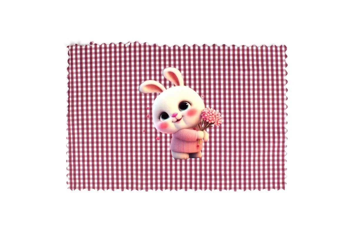 Φωτογραφία προϊόντος: Dimcol Σουπλά Φαγητού bebe Cute Bunny 37 35X50 Μπορντό Υφασμάτινο