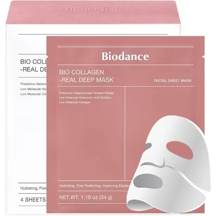 Φωτογραφία προϊόντος: Biodance Bio Collagen Real Deep Sheet Μάσκα Προσώπου Νύχτας για Αναζωογόνηση / Ενυδάτωση / Σύσφιξη Με Νιασιναμίδη
