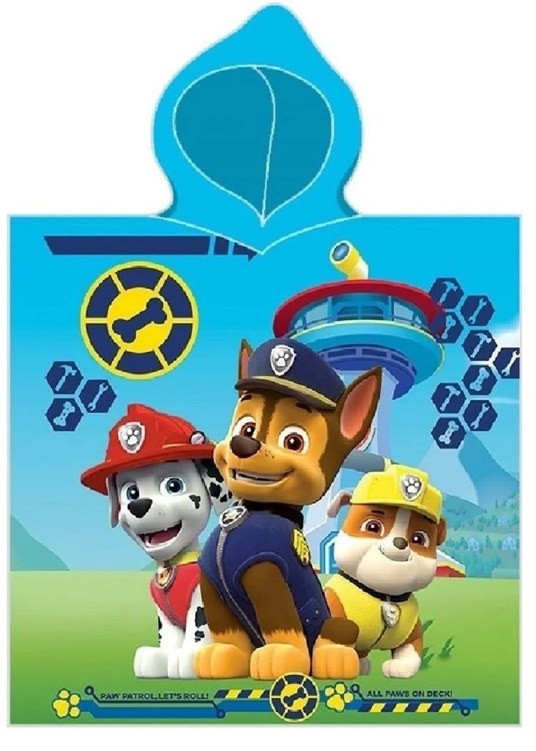 Φωτογραφία προϊόντος: Dimcol Πόντσο Θαλάσσης Quick Dry Nickelodeon Paw Patrol 50x100 Sky Blue