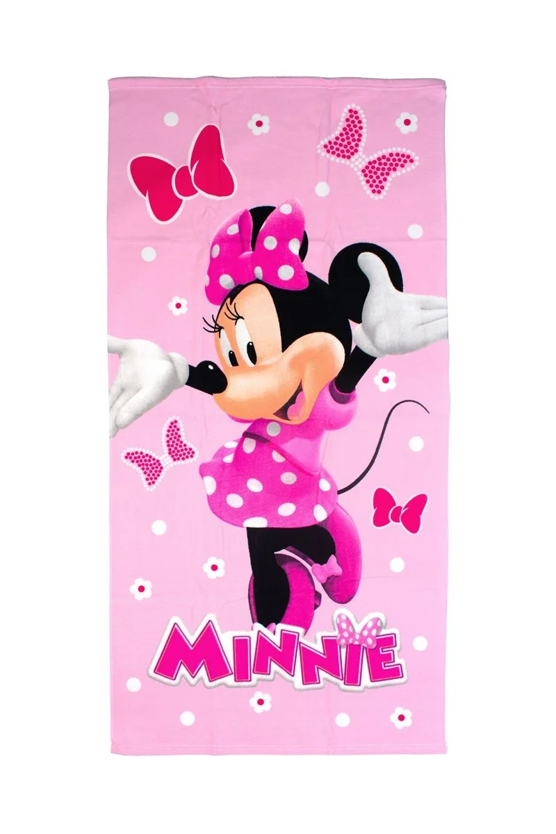 Φωτογραφία προϊόντος: Πετσέτα Θαλάσσης Quick Dry Disney Home Minnie 542 70X140 Baby Pink 100% Microfiber