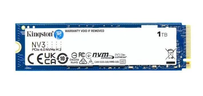 Φωτογραφία προϊόντος: Kingston Technology 1000G NV3 M.2 2280 NVMe SSD (SNV3S/1000G)