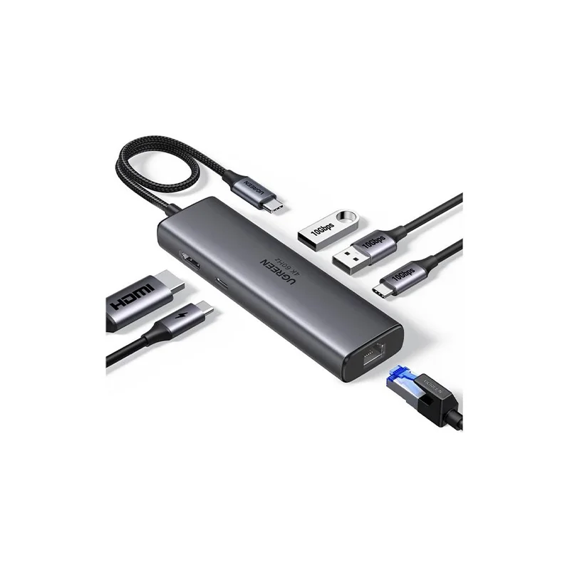 Φωτογραφία προϊόντος: Ugreen CM512 USB-C Docking Station με HDMI 4K PD Ethernet Γκρι (3 άτοκες δόσεις)