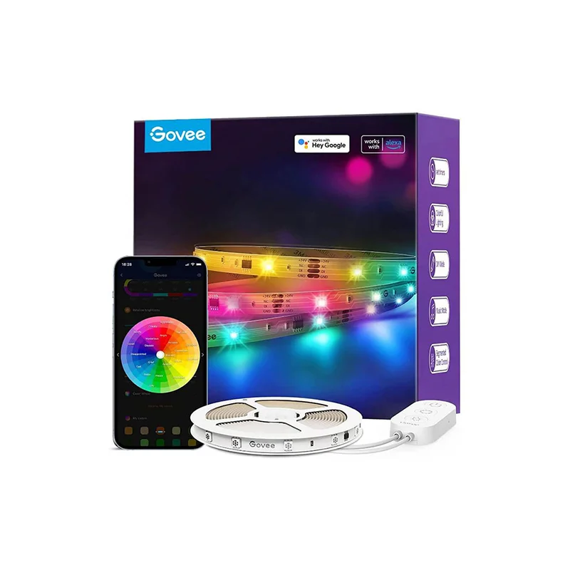 Φωτογραφία προϊόντος: Govee Smart Ταινία LED RGBIC Basic Wi-Fi-Bluetooth 24V (10m) με Τροφοδοτικό