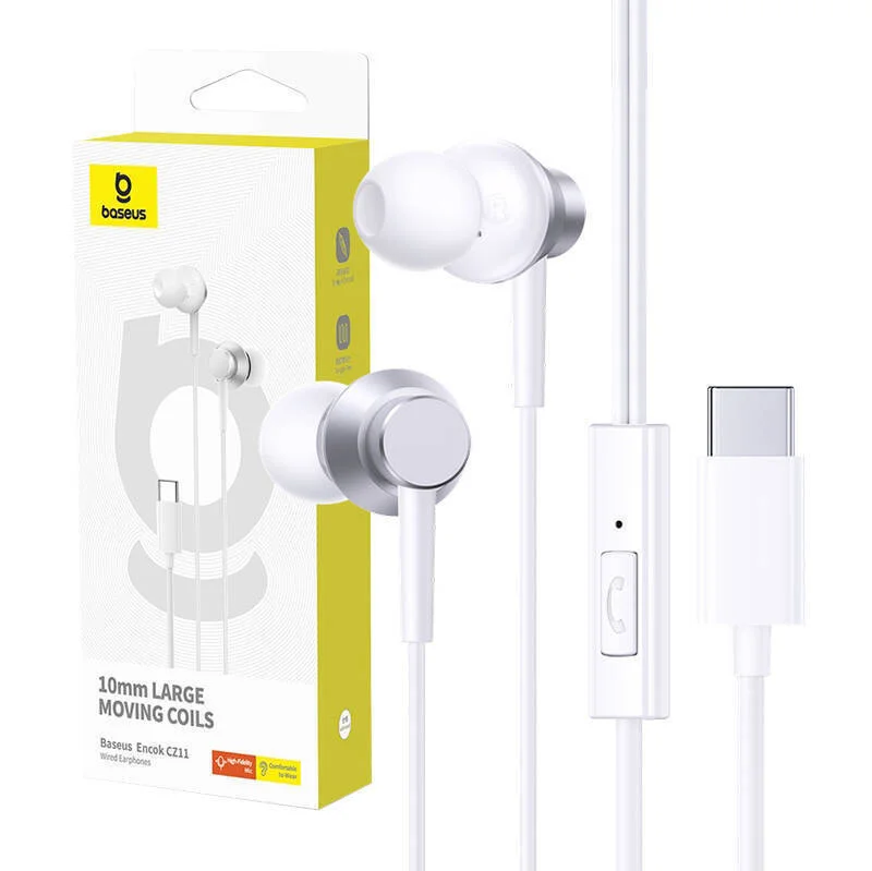 Φωτογραφία προϊόντος: Baseus Encok In-ear Handsfree με Βύσμα USB-C Λευκό