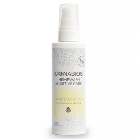 Φωτογραφία προϊόντος: Cannabios HempWash Sensitive Care CBD Σαμπουάν, Αφρόλουτρο & Ευαίσθητη Περιοχή 2 σε 1 Teatree + YlangYlang 100ml