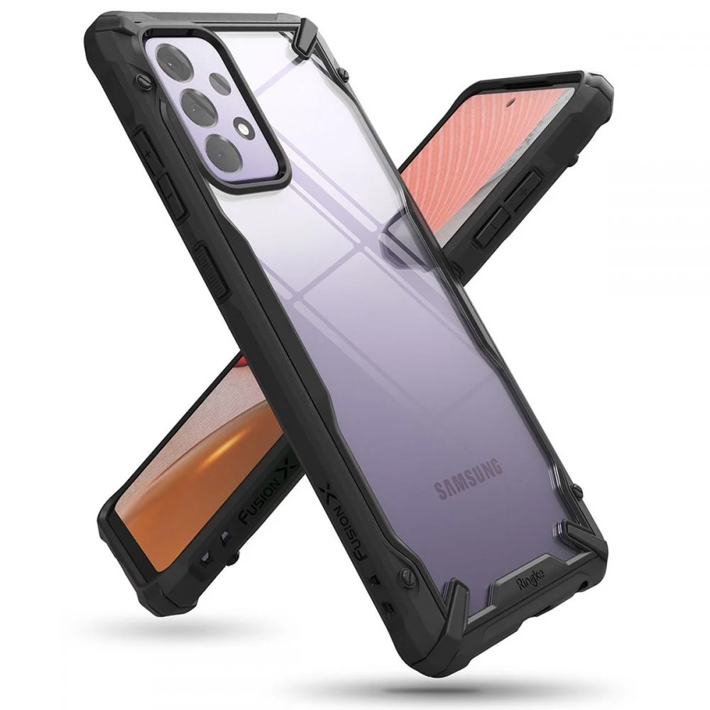 Φωτογραφία προϊόντος: Ringke Fusion-X Σκληρή Θήκη με TPU Bumper Black (Samsung Galaxy A72 4G / 5G)