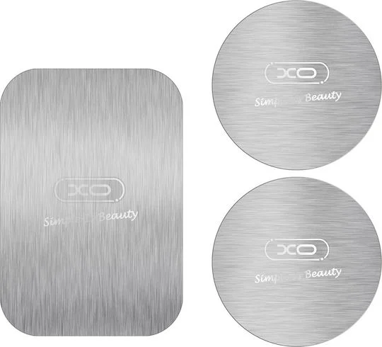 Φωτογραφία προϊόντος: XO 3x Magnetic Holder Stickers Βάση Κινητού Αυτοκινήτου με Μαγνήτη MagSafe Ασημί