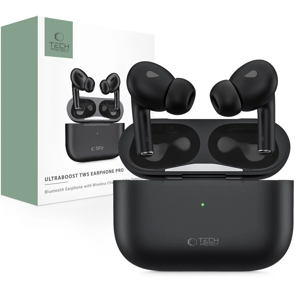 Φωτογραφία προϊόντος: Tech-Protect Ultraboost Pro In-ear Bluetooth Handsfree Ακουστικά με Θήκη Φόρτισης Μαύρα