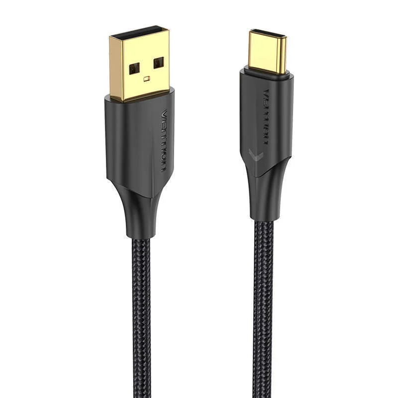 Φωτογραφία προϊόντος: Vention CTFBF LED Καλώδιο USB 2.0 σε USB-C 3A 1m (μαύρο)