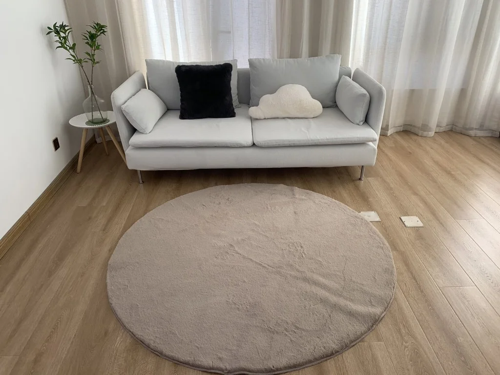 Φωτογραφία προϊόντος: Χαλί Ροτόντα Αντιολισθητικό 160x160 - AnnaRiska - Felicity - Λινό - Λινό