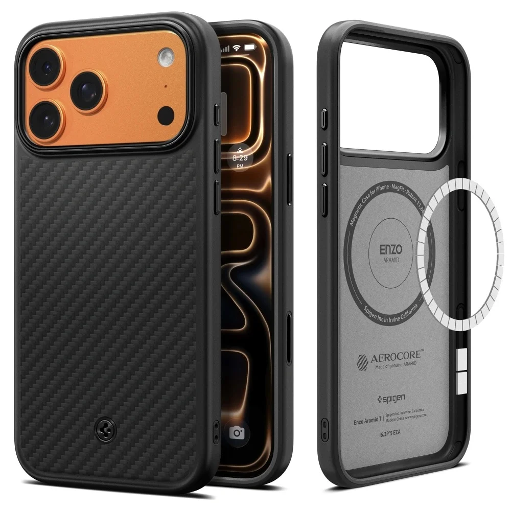 Φωτογραφία προϊόντος: Spigen Enzo Aramid - θήκη για Apple iPhone 17 Pro Max - Μαύρο