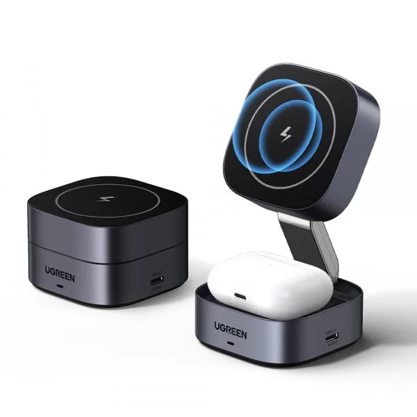 Φωτογραφία προϊόντος: Ugreen Φορτιστής Magsafe 3σε1 με Θύρα USB-C Μαύρος W526