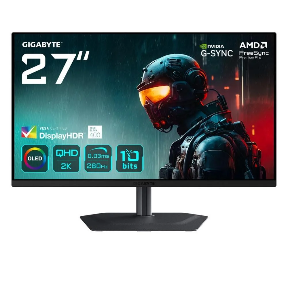 Φωτογραφία προϊόντος: Gigabyte MO27Q2A OLED HDR Monitor 27" QHD 2560x1440 280Hz με Χρόνο Απόκρισης 0.03ms GTG – έως 60 δόσεις