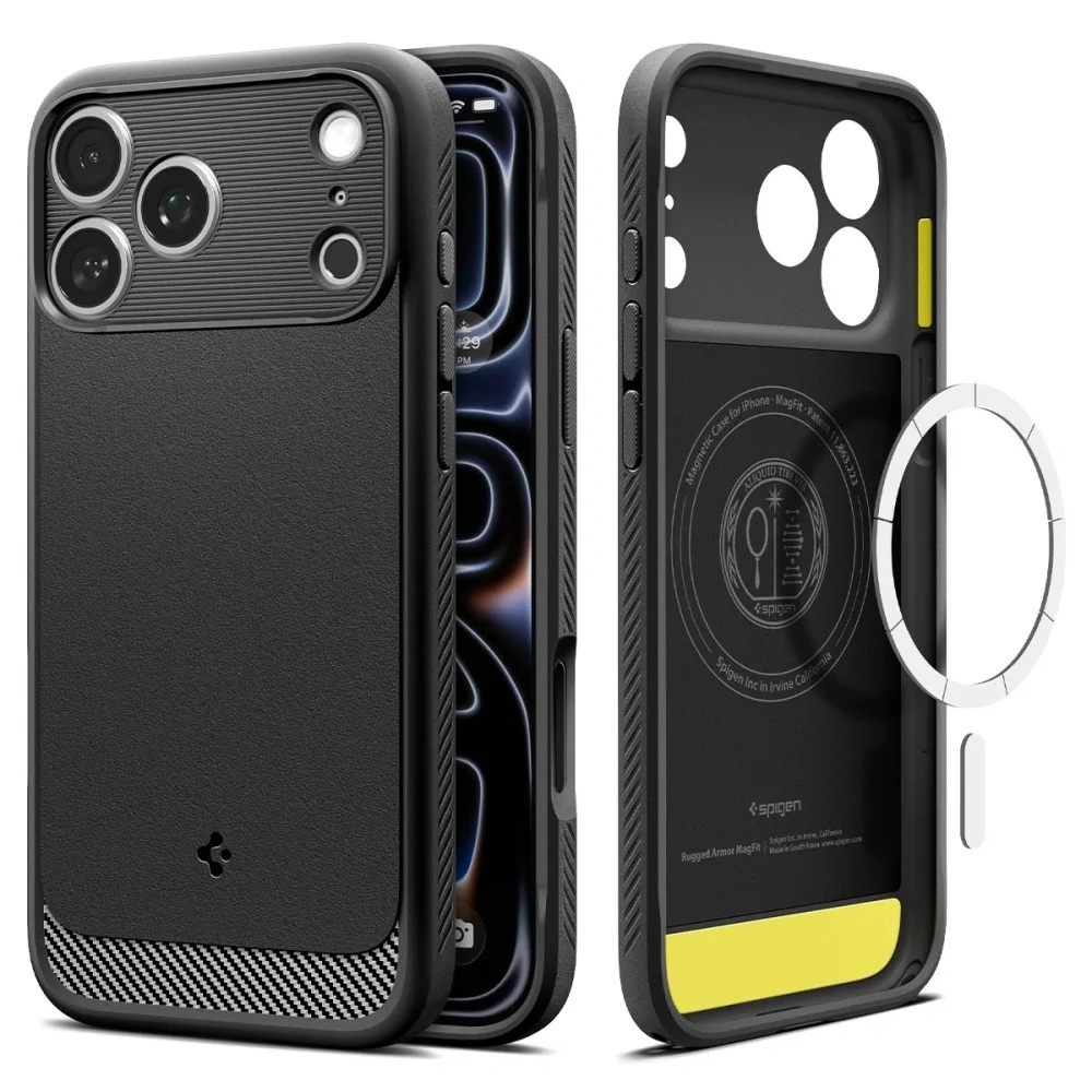 Φωτογραφία προϊόντος: Θήκη Spigen Rugged Armor Magsafe για Apple iPhone 17 Pro Max Ματ Μαύρη