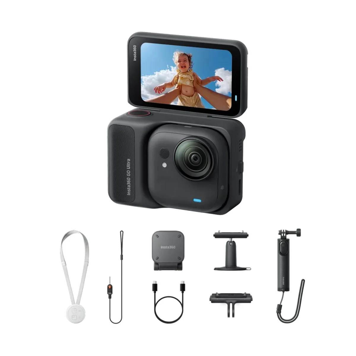 Φωτογραφία προϊόντος: Insta360 GO Ultra Creator Bundle Midnight Black - Mini 2-in-1 Tripod, Quick Release Mount, Pivot Mnt