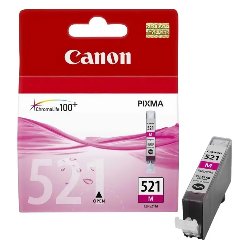 Φωτογραφία προϊόντος: Γνήσιο μελάνι Canon CLI-521 Magenta (2935B001)