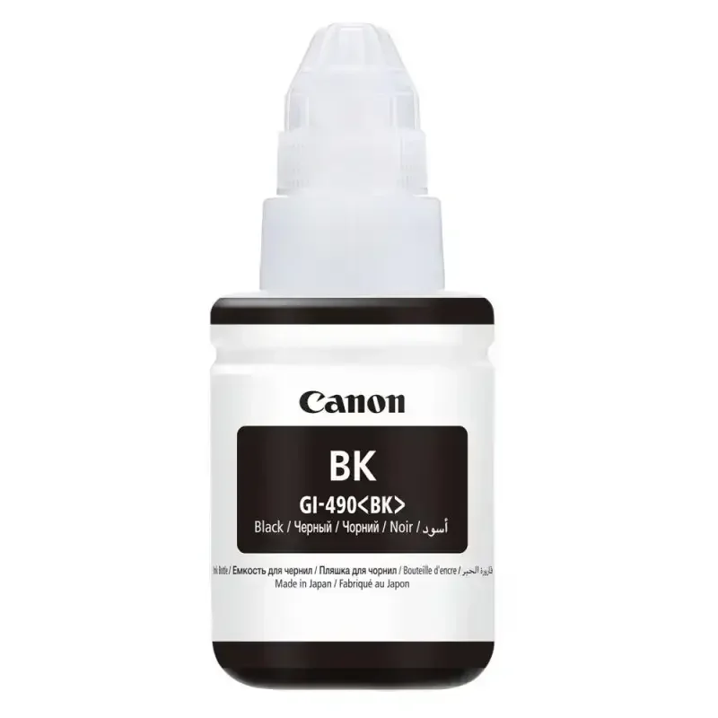 Φωτογραφία προϊόντος: Γνήσιο μελάνι Canon GI-490 Black Ink 135ml 6k