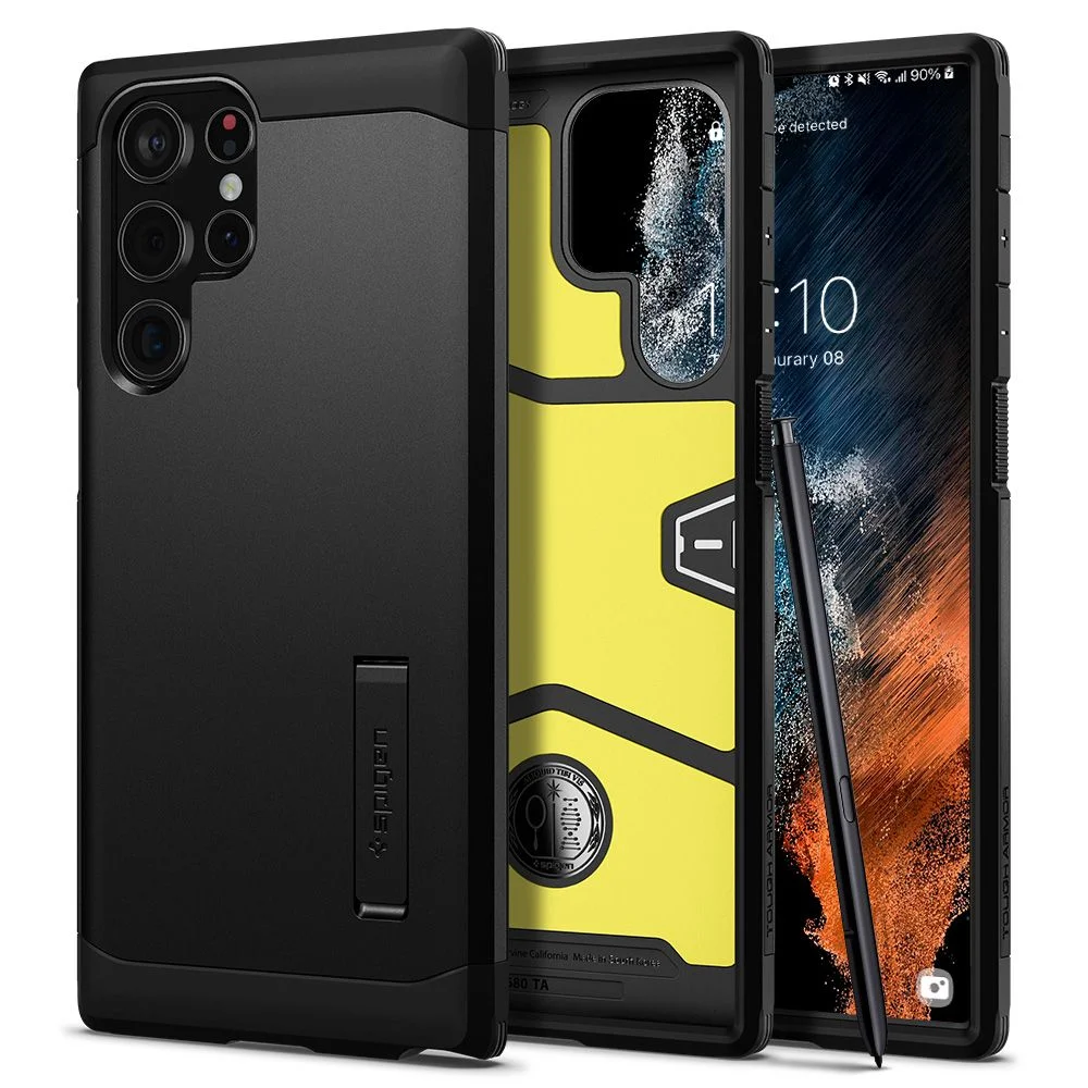 Φωτογραφία προϊόντος: Θήκη Spigen Tough Armor για Samsung Galaxy S22 Ultra - Μαύρη (ACS03923)