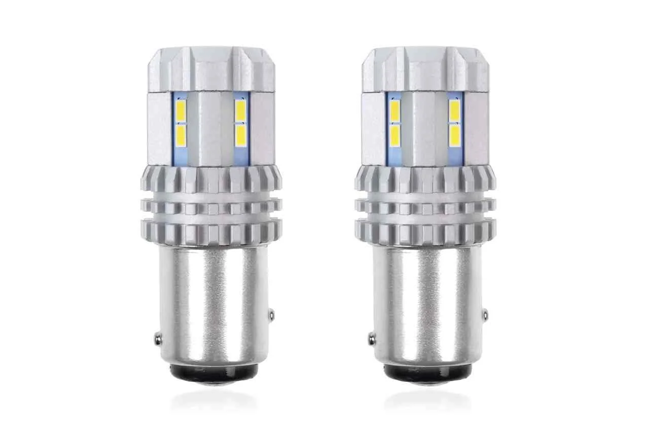 Φωτογραφία προϊόντος: AMIO P21/5W BAY15d LED CANBUS 12/24V Λευκό, 22 SMD 3020, 2 τεμ.