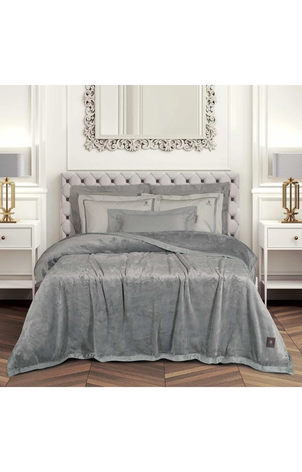 Φωτογραφία προϊόντος: GREENWICH POLO CLUB ΚΟΥΒΕΡΤΑ VELOUR KING ESSENTIAL 3971 GREY