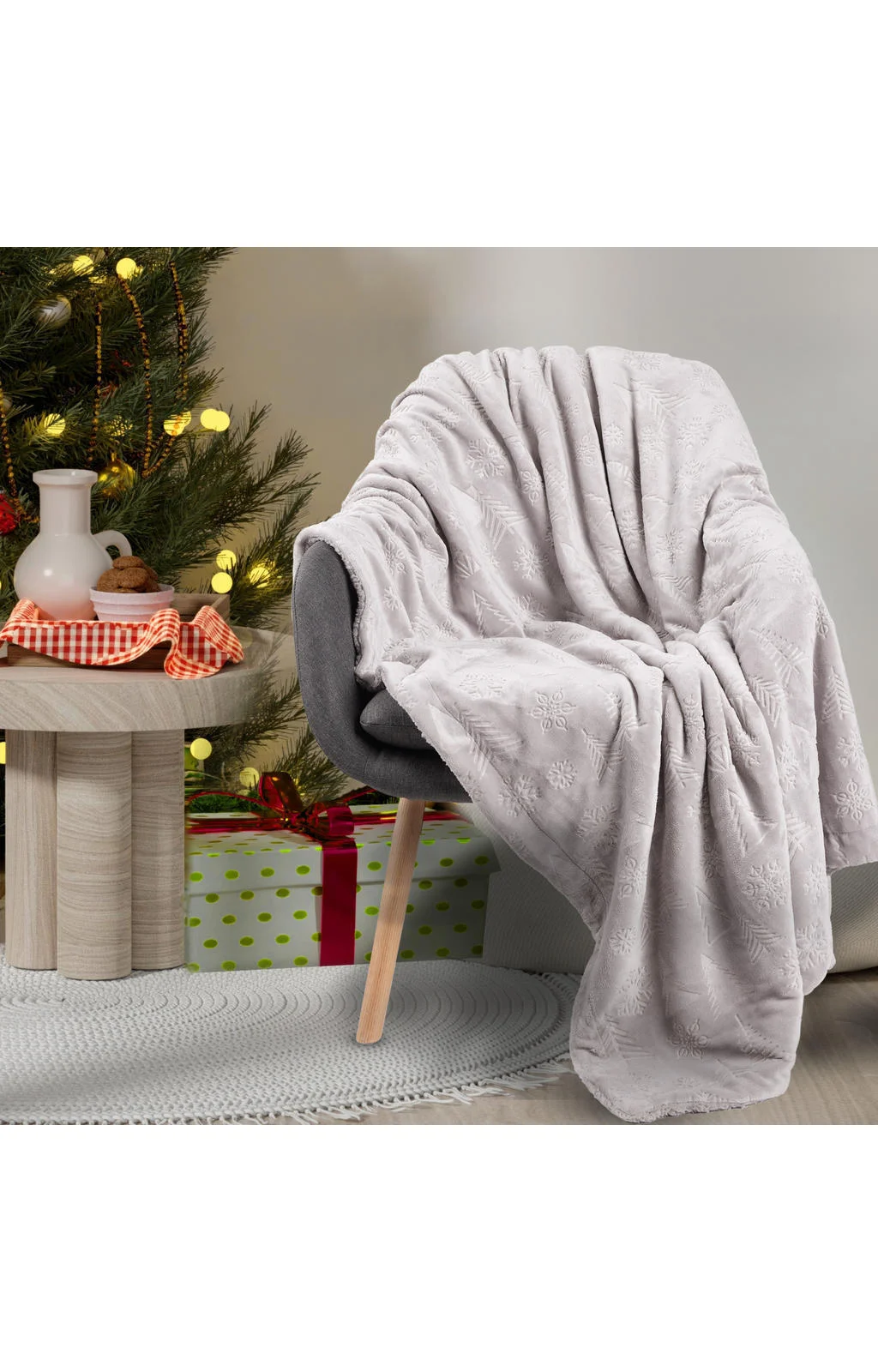Φωτογραφία προϊόντος: DAS HOME ΚΟΥΒΕΡΤΑ FLEECE 130Χ170 CHRISTMAS 1373 GREY