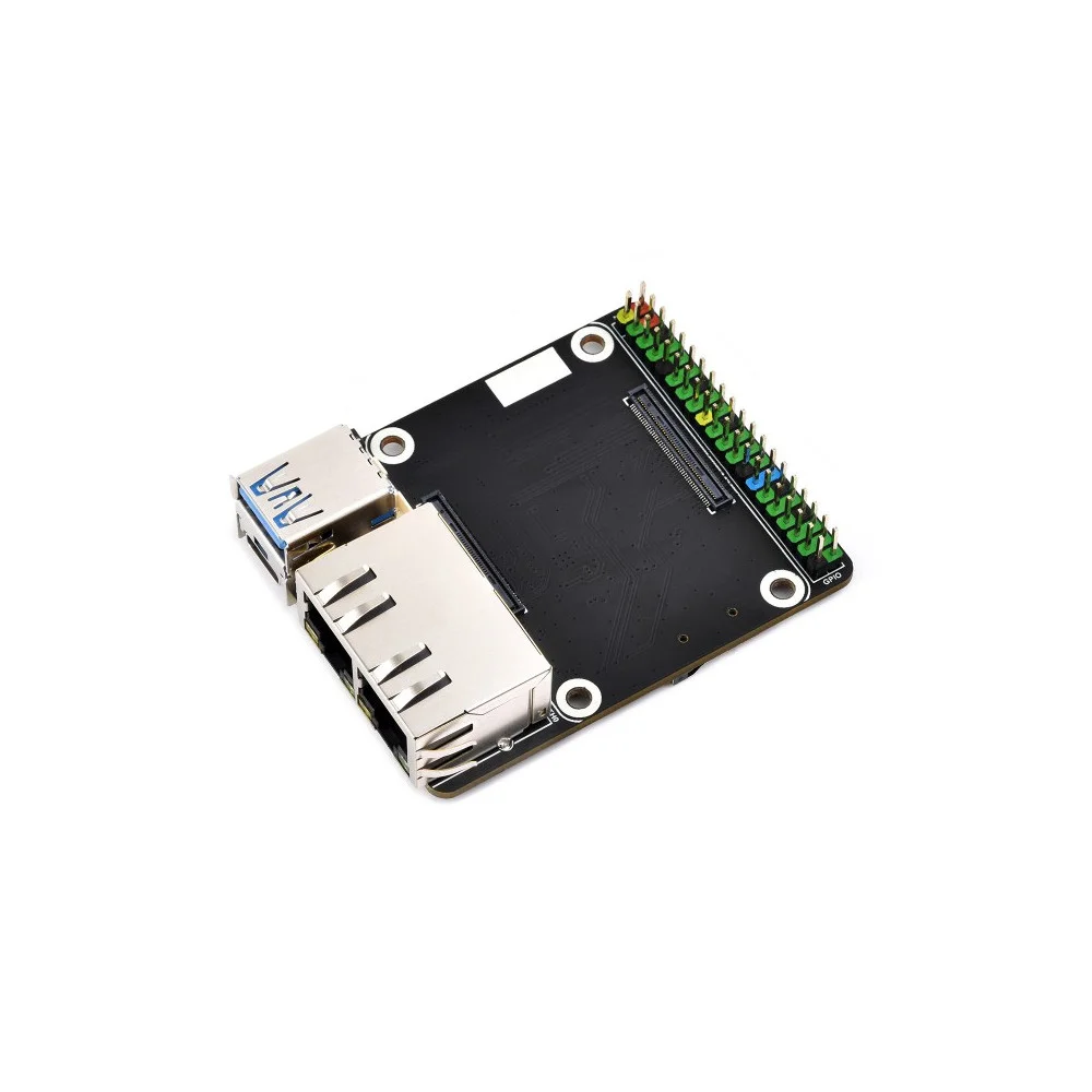 Φωτογραφία προϊόντος: WaveShare Mini Dual Gigabit Ethernet Base Board for Raspberry Pi Compute Module 5 (NOT Included), (Base Board + Metal Case + Power Supply )