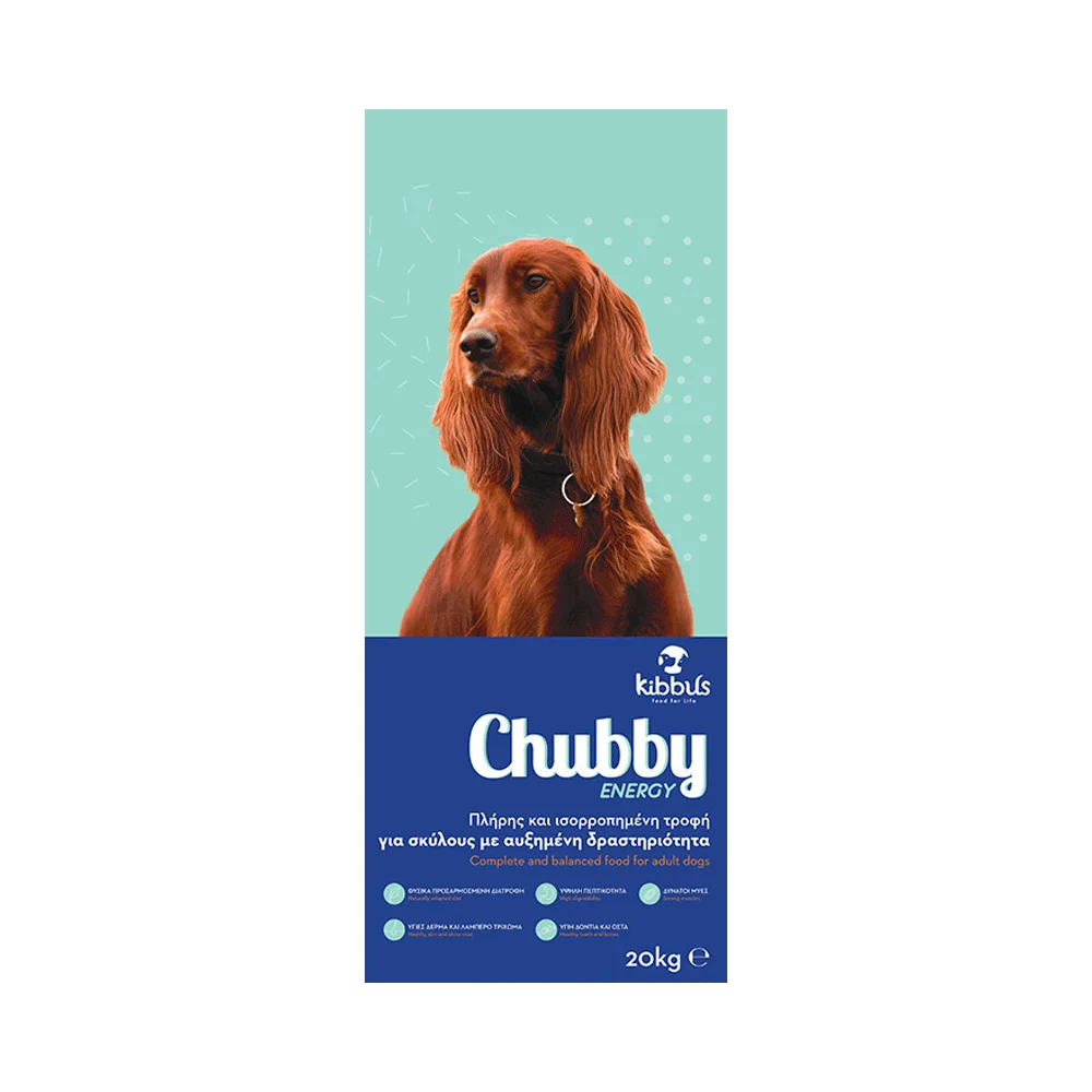 Φωτογραφία προϊόντος: Kibbus Chubby Dog Energy Σκυλοτροφή 20kg