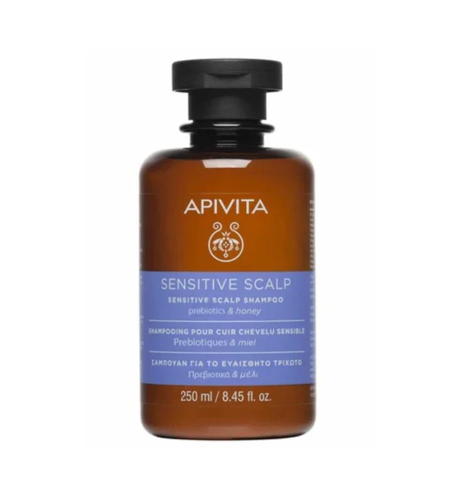 Φωτογραφία προϊόντος: Apivita Sensitive Scalp Shampoo Σαμπουάν για το Ευαίσθητο Τριχωτό με Πρεβιοτικά +amp; Μέλι 250ml
