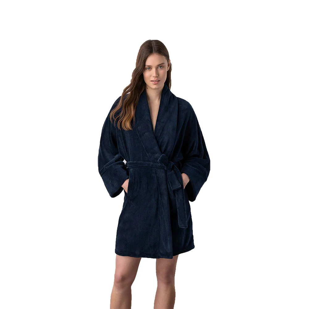 Φωτογραφία προϊόντος: Γυναικεία Σταυρωτή Fleece Ρόμπα Vamp 17581_624 Μπλε Σκούρο