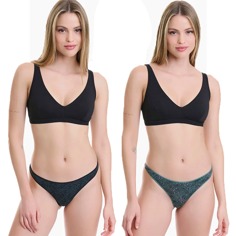 Φωτογραφία προϊόντος: Γυναικείο String Bamboo Walk 2pack W2013-70 Πολύχρωμο