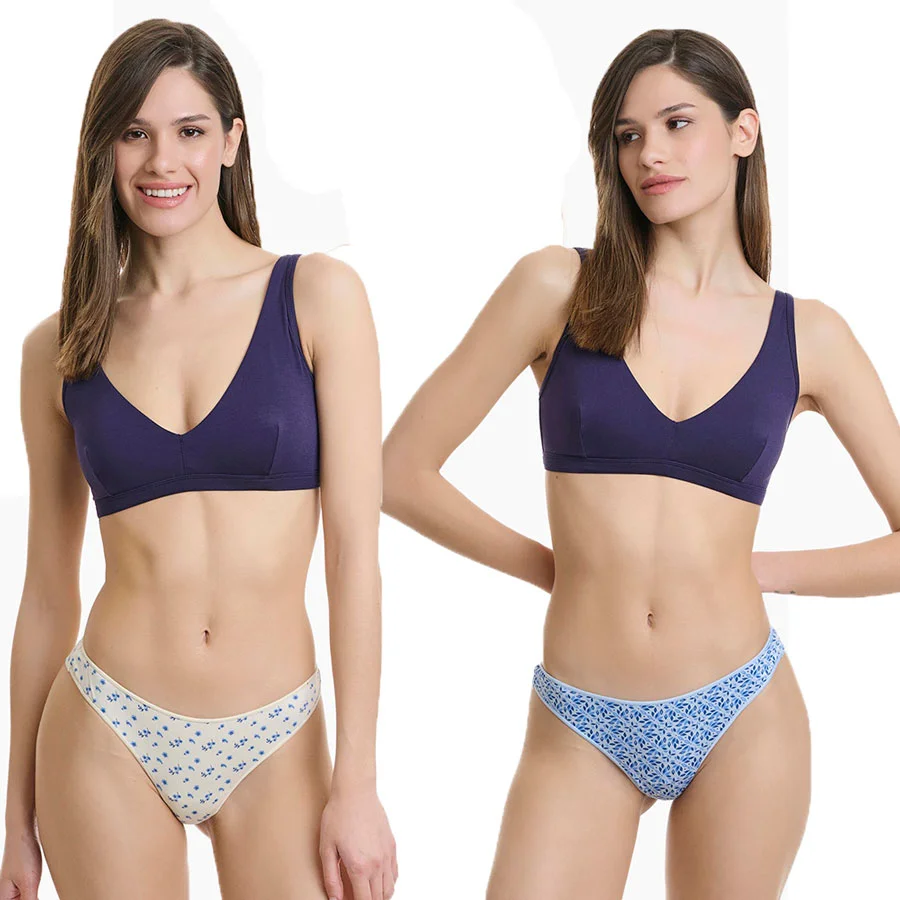 Φωτογραφία προϊόντος: Γυναικείο Brazilian Slip Bamboo Walk 2pack W2018-36 Πολύχρωμο