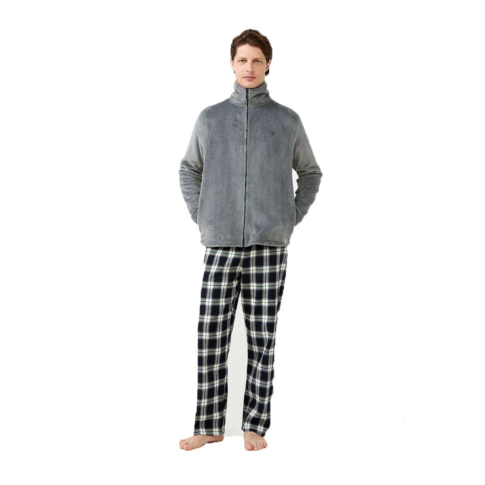 Φωτογραφία προϊόντος: Ανδρική Fleece Ρόμπα Vamp 21706 Γκρι